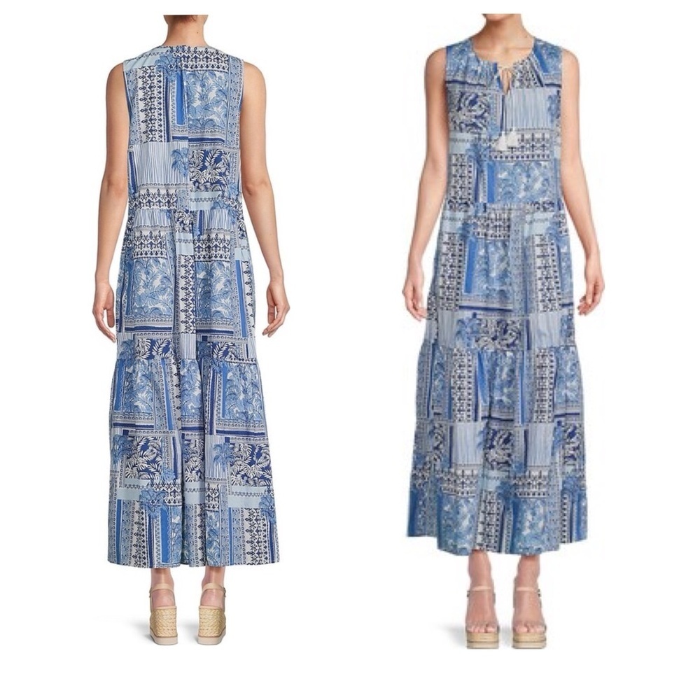 J.Mclaughlin Christa Tropical Print Tassel Maxi Dress (D5)